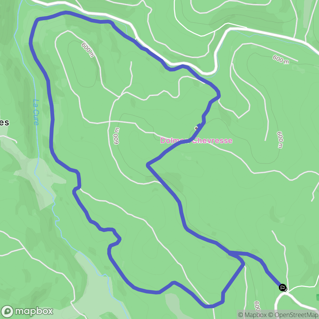 Gouloux : carte du parcours de randonnée - France
