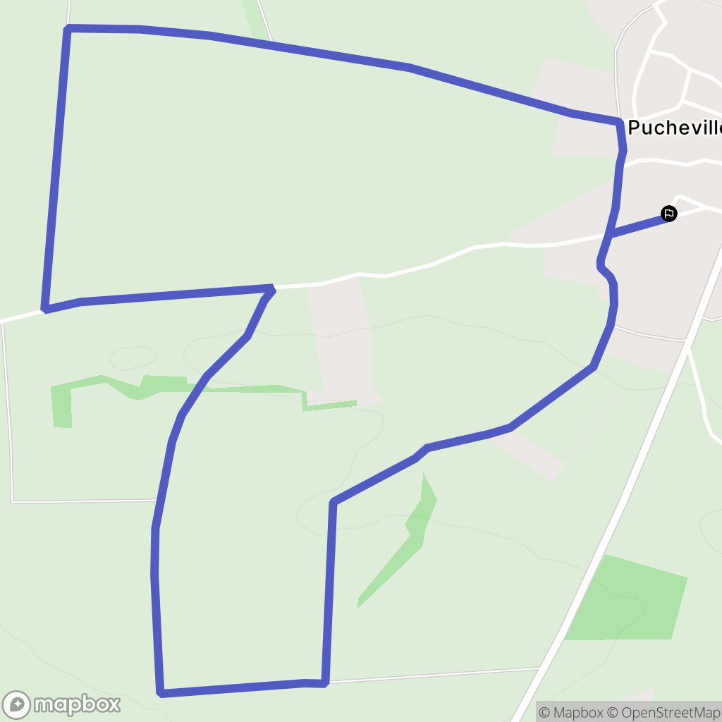 Puchevillers : carte du parcours de randonnée - France