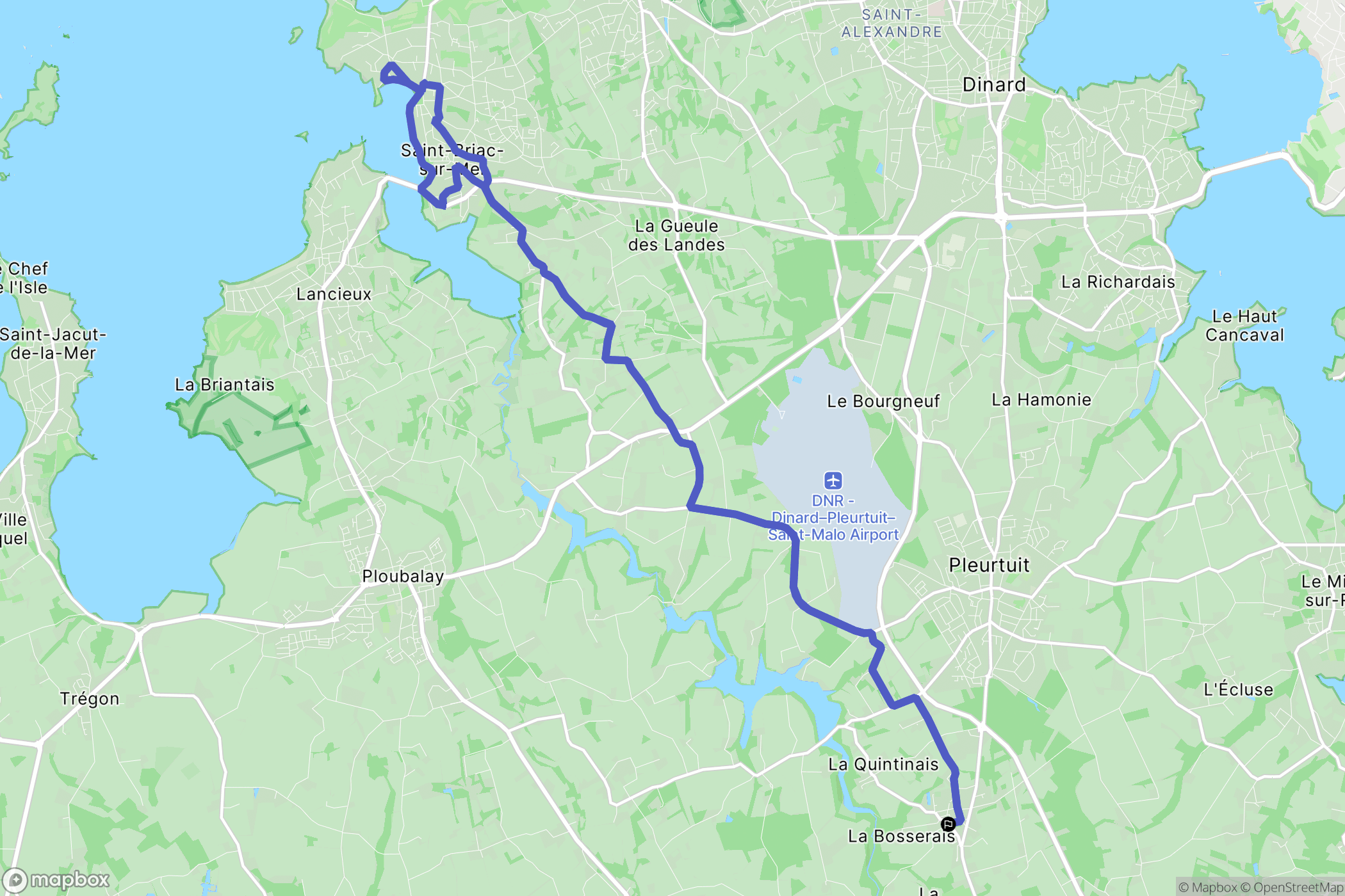 Tréméreuc : carte du parcours de randonnée - France