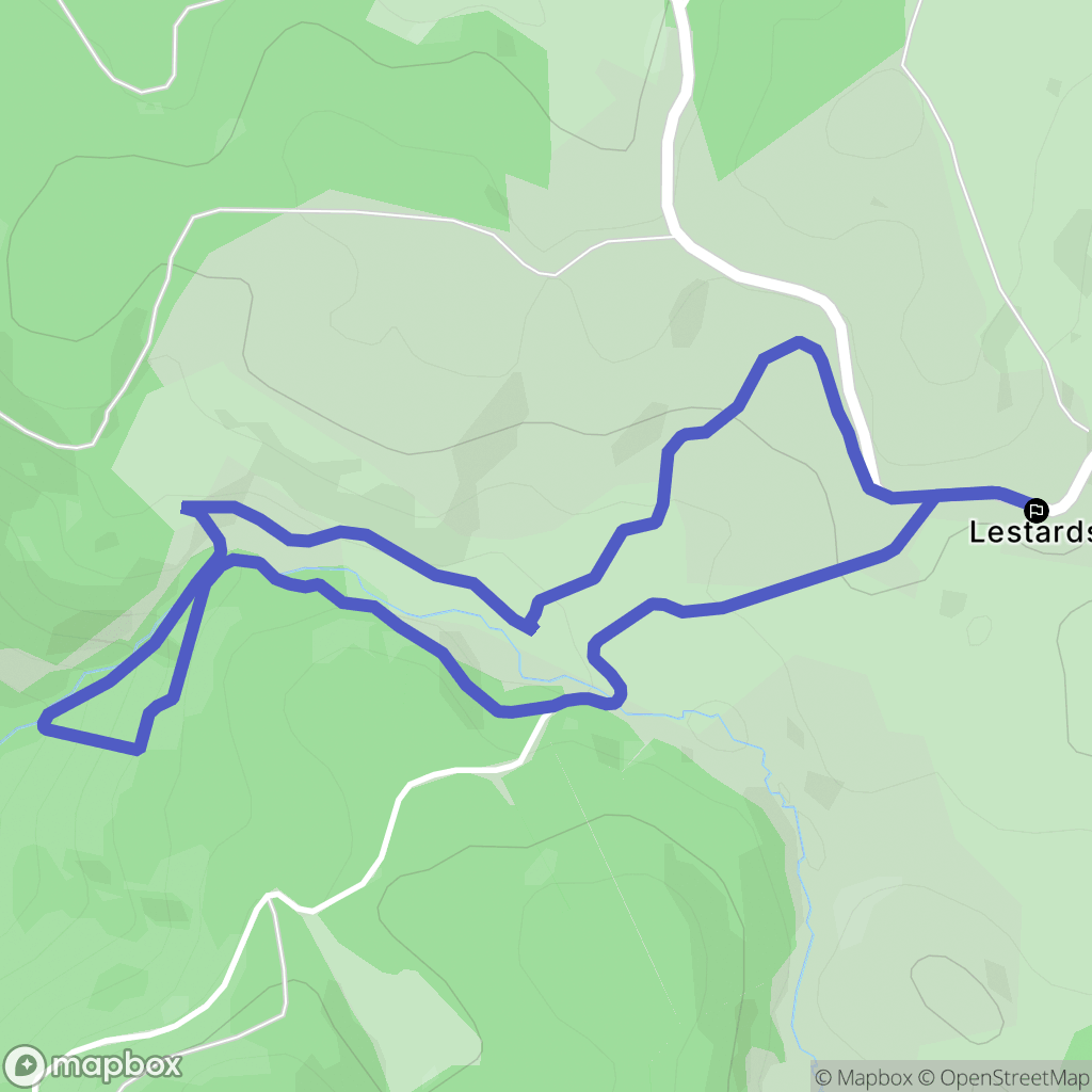 Lestards : carte du parcours de randonnée - France