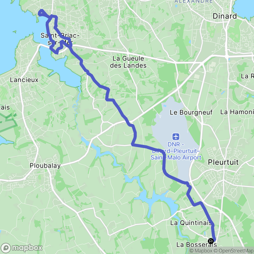 Tréméreuc : carte du parcours de randonnée - France