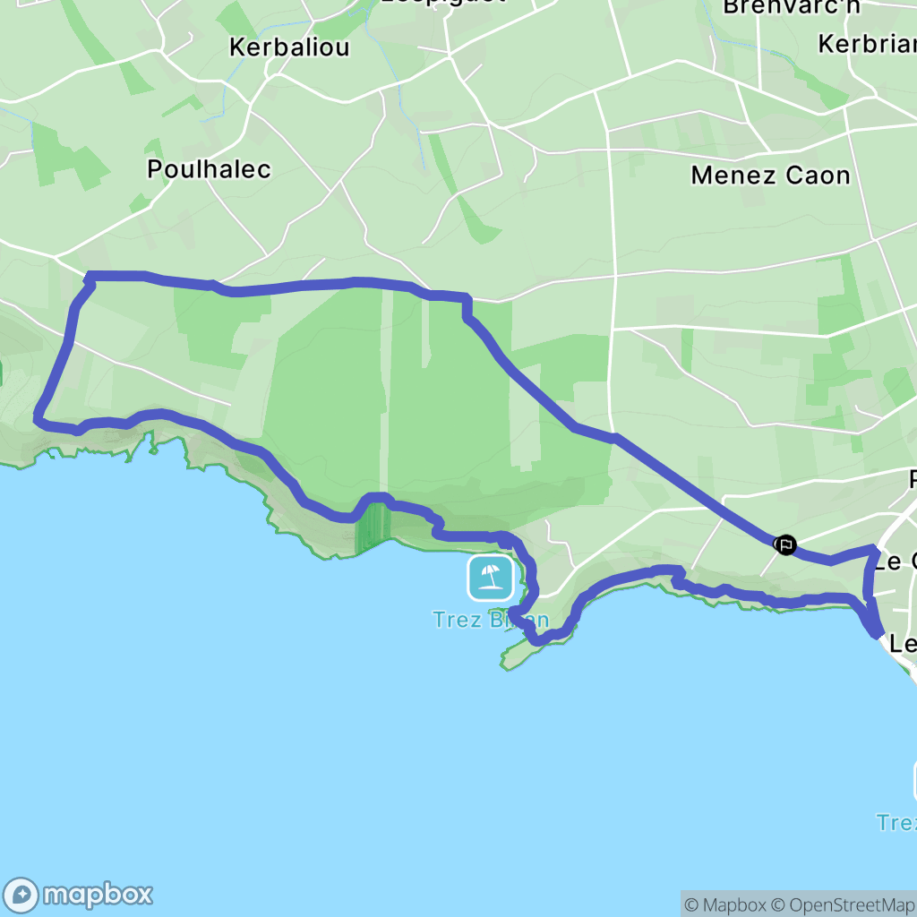 Telgruc-sur-Mer : carte du parcours de randonnée - France