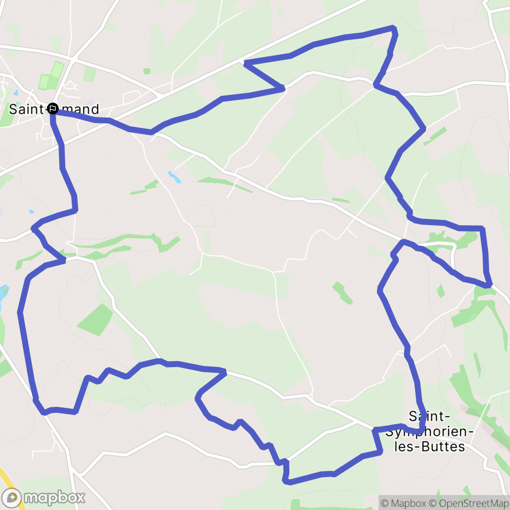 Saint-Amand-Villages : carte du parcours de randonnée - France