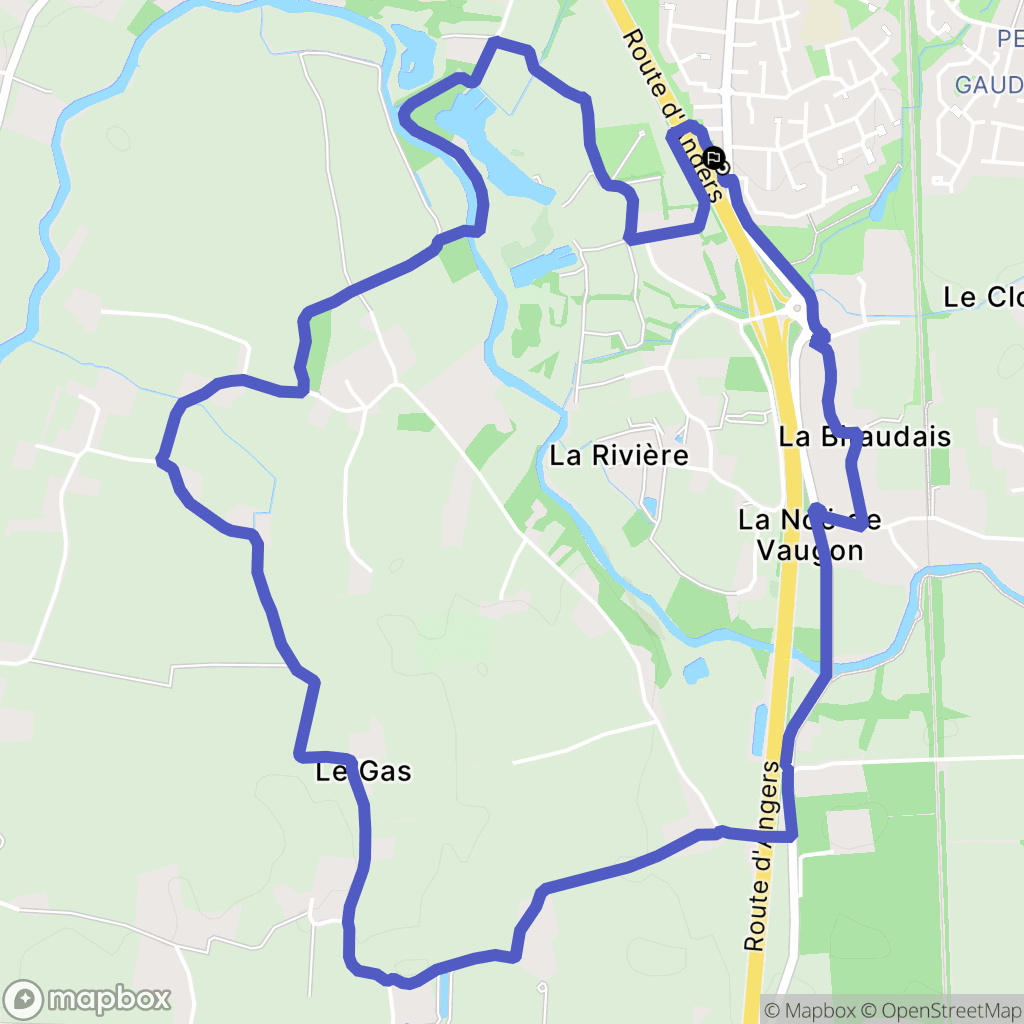 Vern-sur-Seiche : carte du parcours de randonnée - France