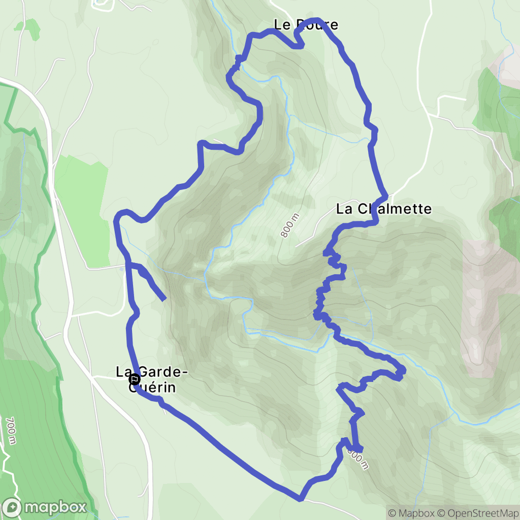 Prévenchères : carte du parcours de randonnée - France