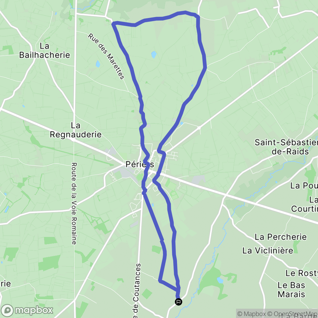 Saint-Sauveur-Villages : carte du parcours de randonnée - France