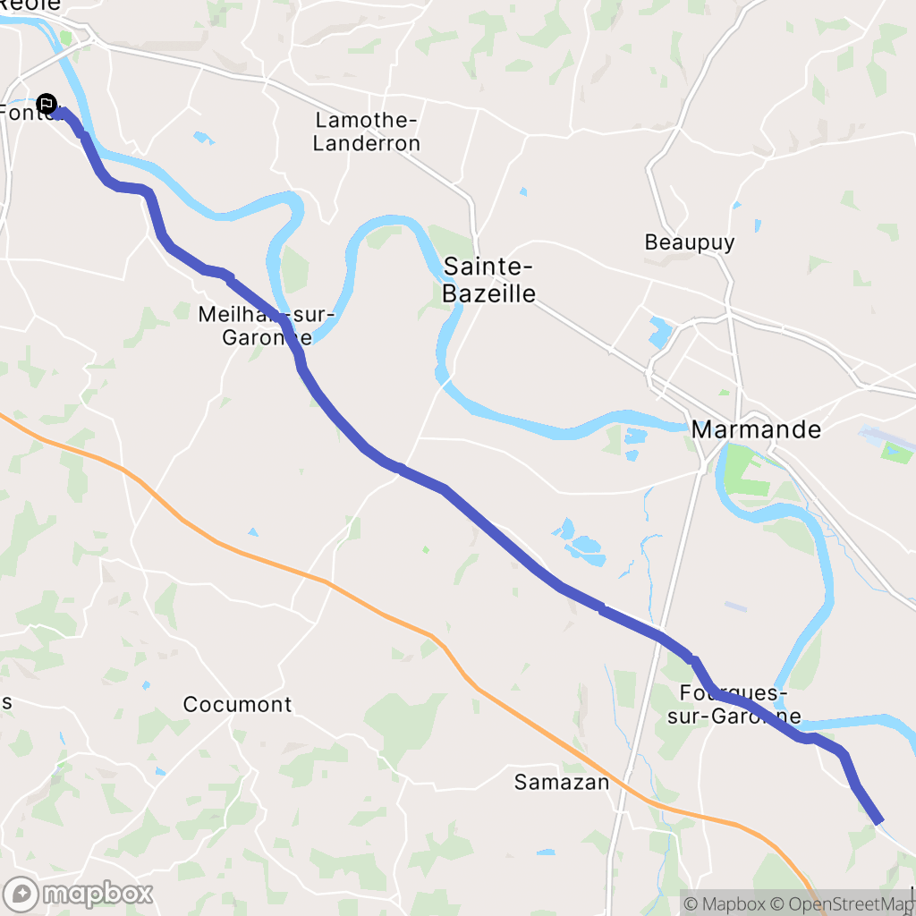 Fontet : carte du parcours de randonnée - France