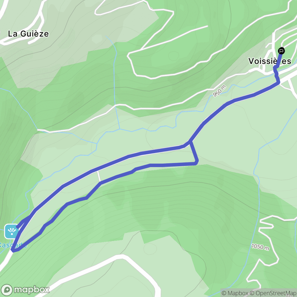 Chambon-sur-Lac : carte du parcours de randonnée - France