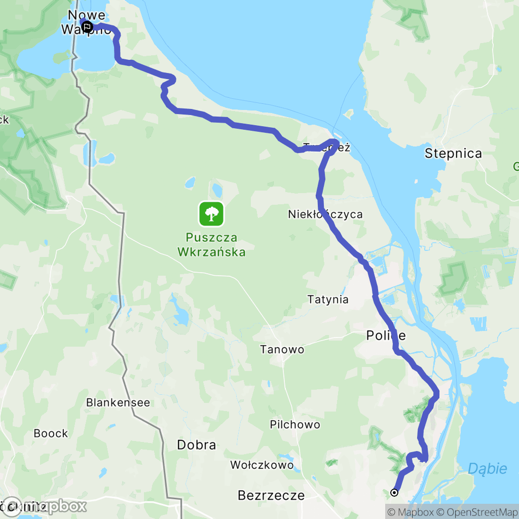 Szczecin: mapa trasy - Poland