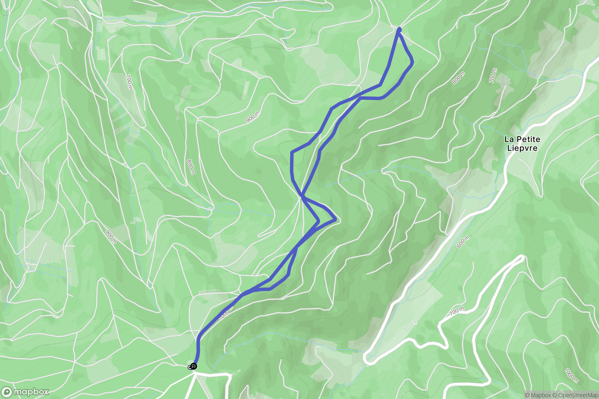 La Croix-aux-Mines : carte du parcours de randonnée - France