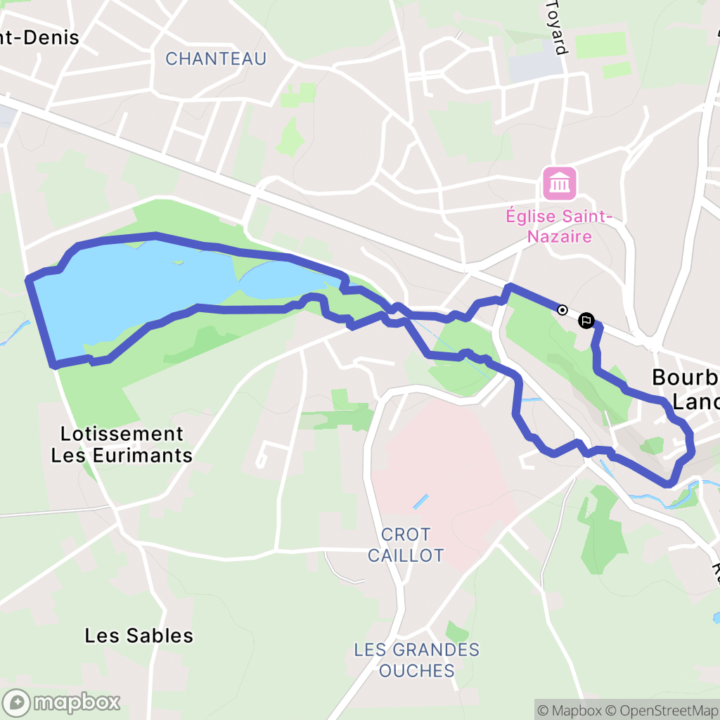 Bourbon-Lancy : carte du parcours de randonnée - France