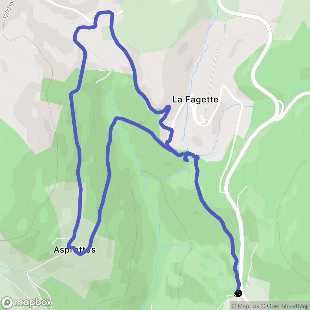 Chastel-Nouvel : carte du parcours de randonnée - France