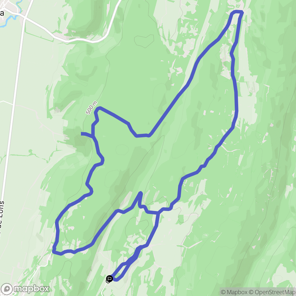 Gigny : carte du parcours de randonnée - France
