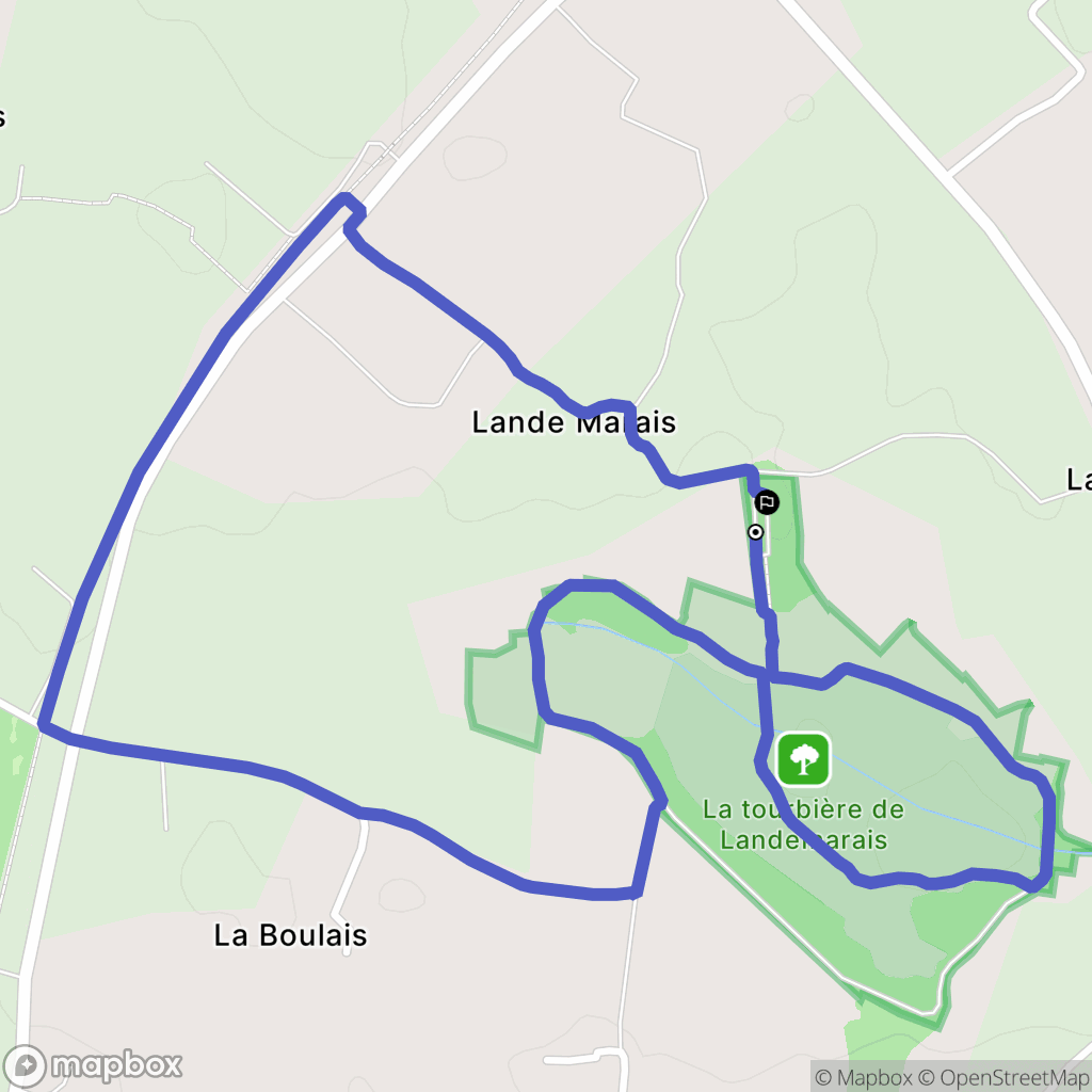 Parigné : carte du parcours de randonnée - France