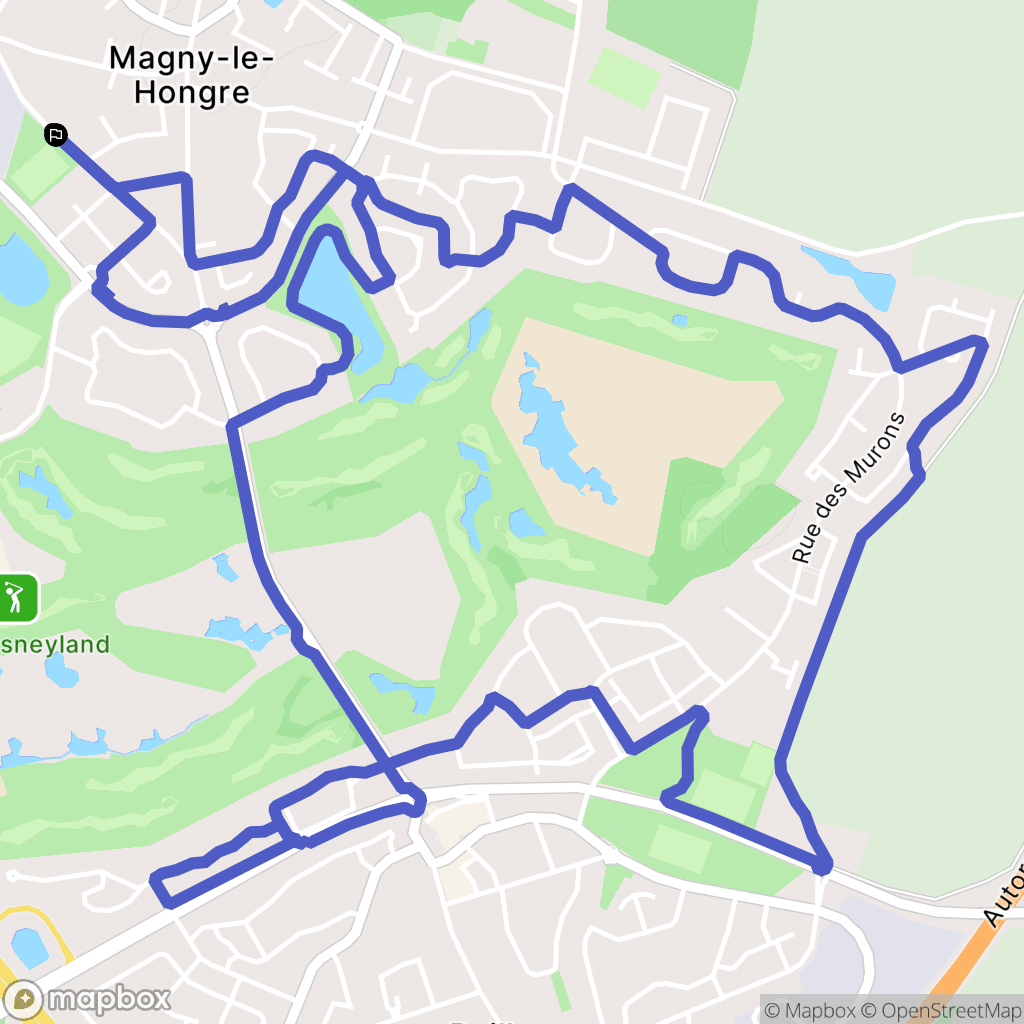 Magny-le-Hongre : carte du parcours de randonnée - France