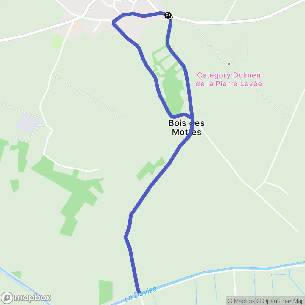Ardillières : carte du parcours de randonnée - France