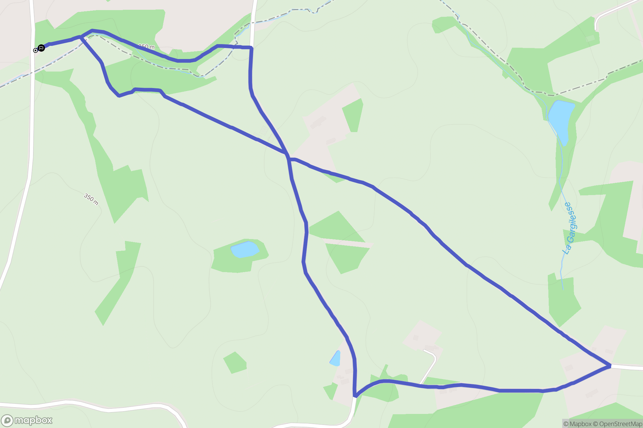Montchevrier : carte du parcours de randonnée - France