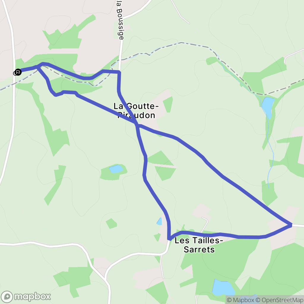 Montchevrier : carte du parcours de randonnée - France