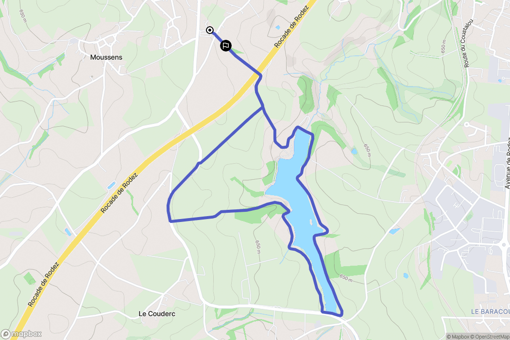 Luc-la-Primaube : carte du parcours de randonnée - France