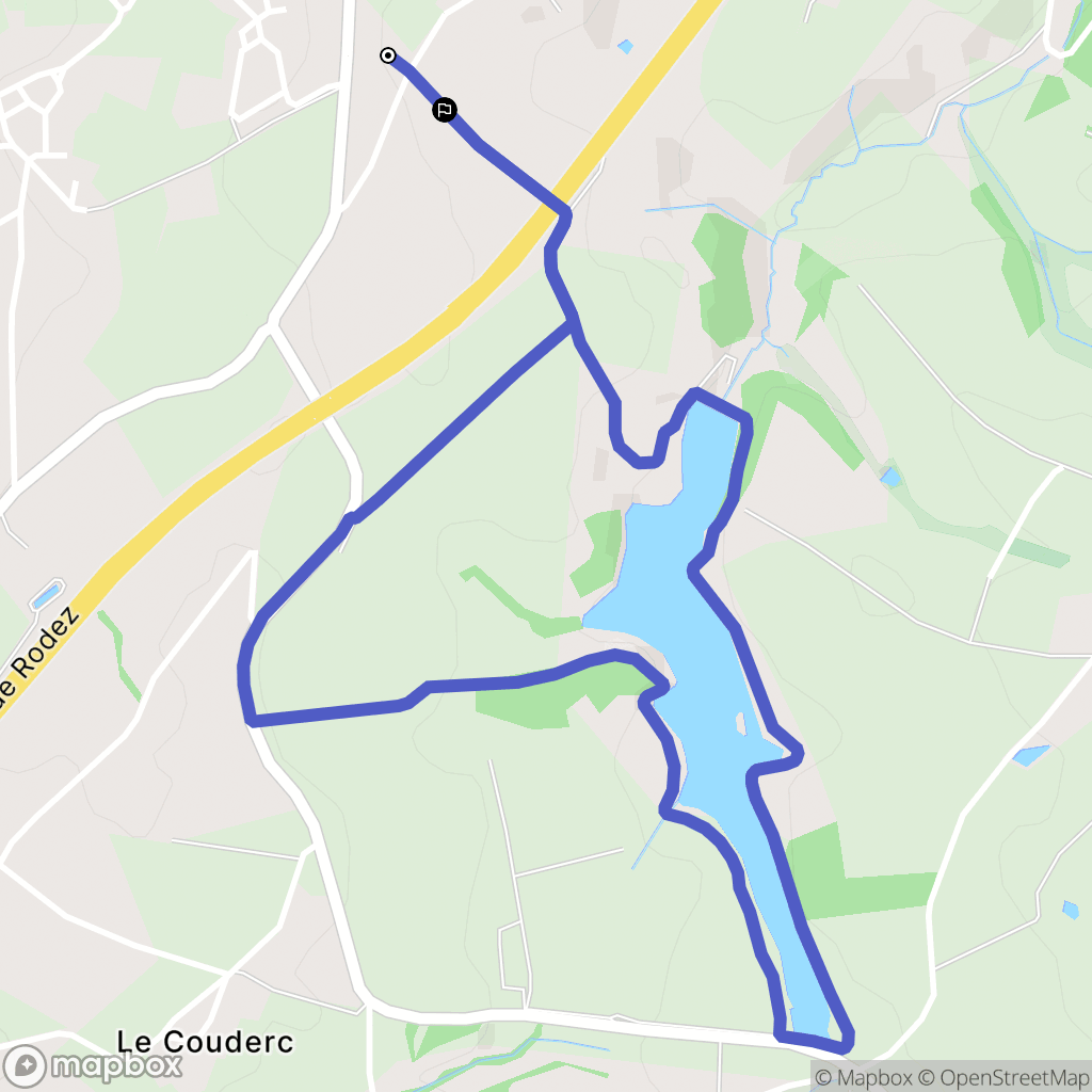 Luc-la-Primaube : carte du parcours de randonnée - France