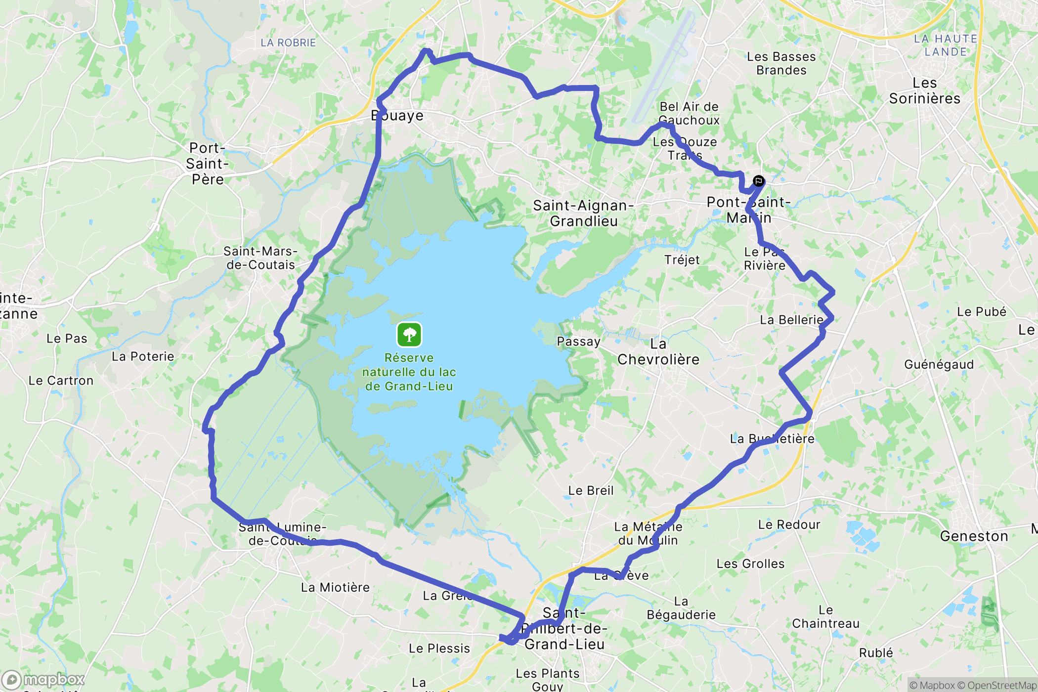 Pont-Saint-Martin : carte du parcours de randonnée - France