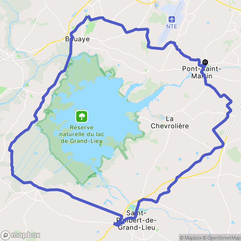 Pont-Saint-Martin : carte du parcours de randonnée - France
