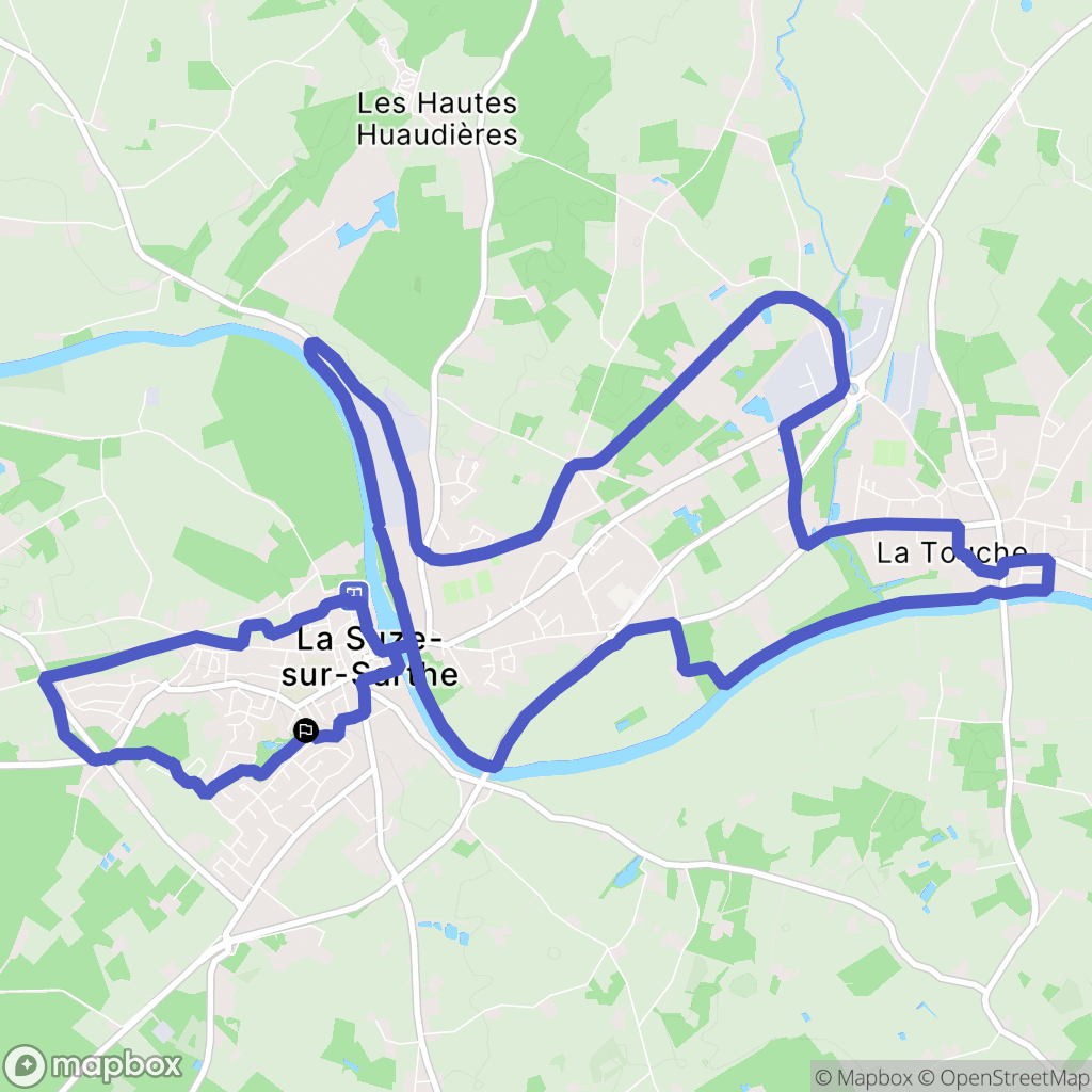 La Suze-sur-Sarthe : carte du parcours de randonnée - France