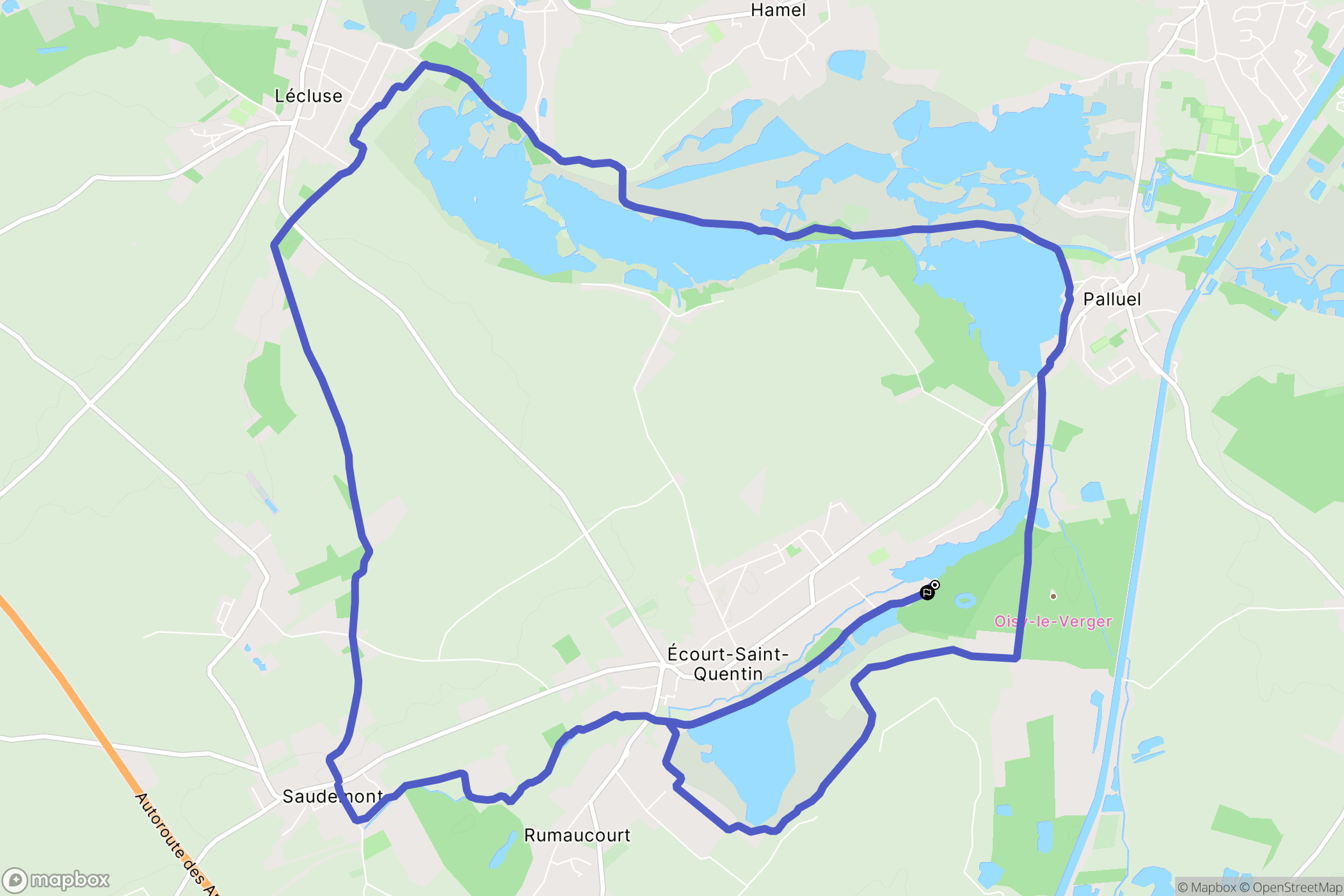 Oisy-le-Verger : carte du parcours de randonnée - France