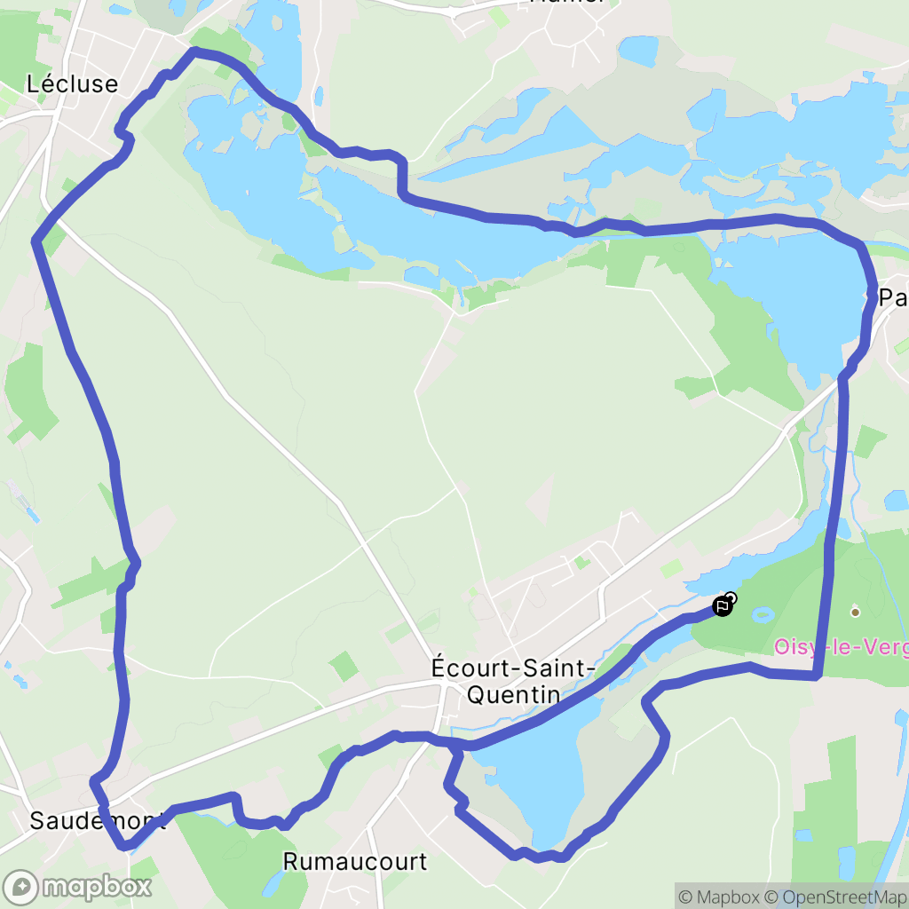 Oisy-le-Verger : carte du parcours de randonnée - France