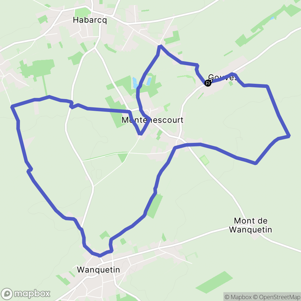 Gouves : carte du parcours de randonnée - France