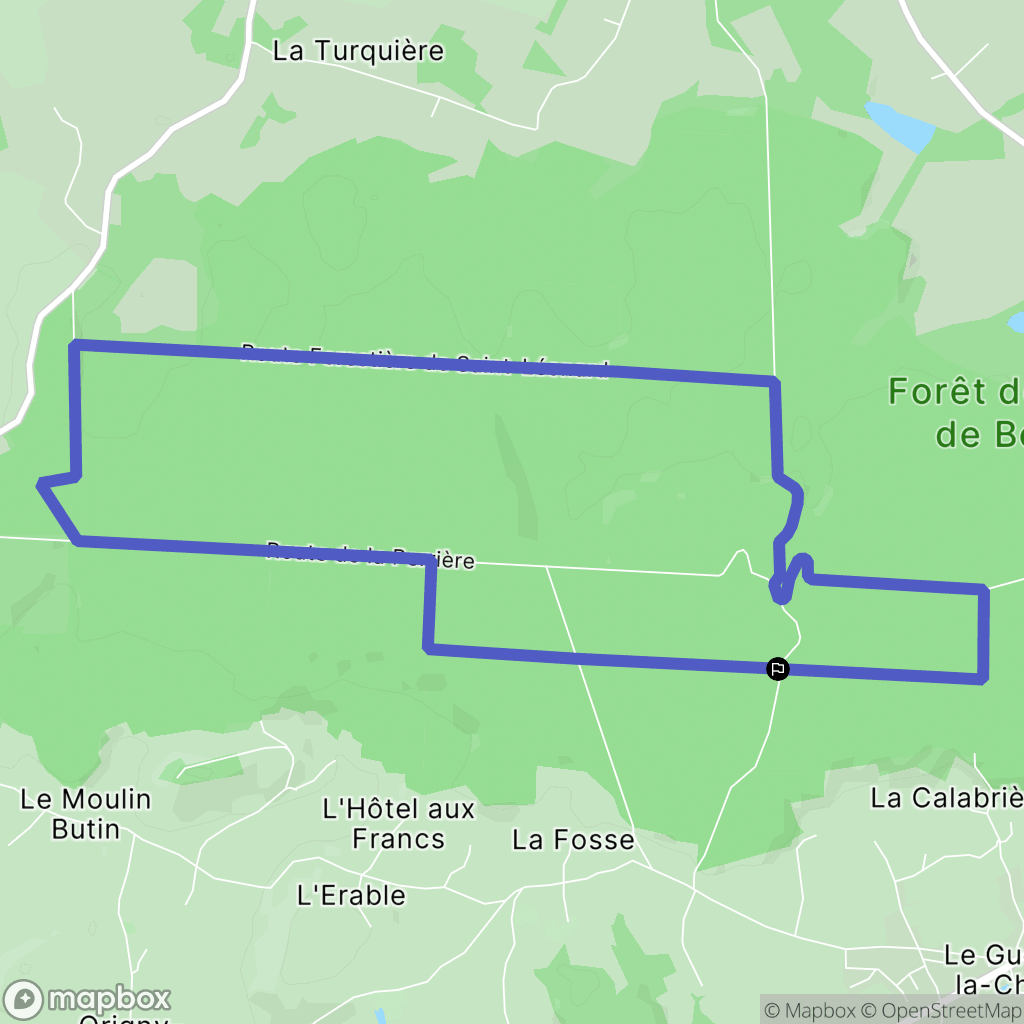 Belforêt-en-Perche : carte du parcours de randonnée - France