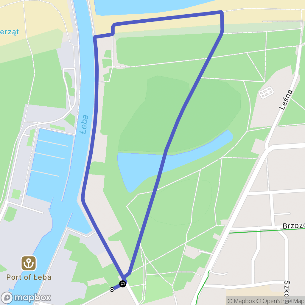 Łeba: mapa trasy - Poland