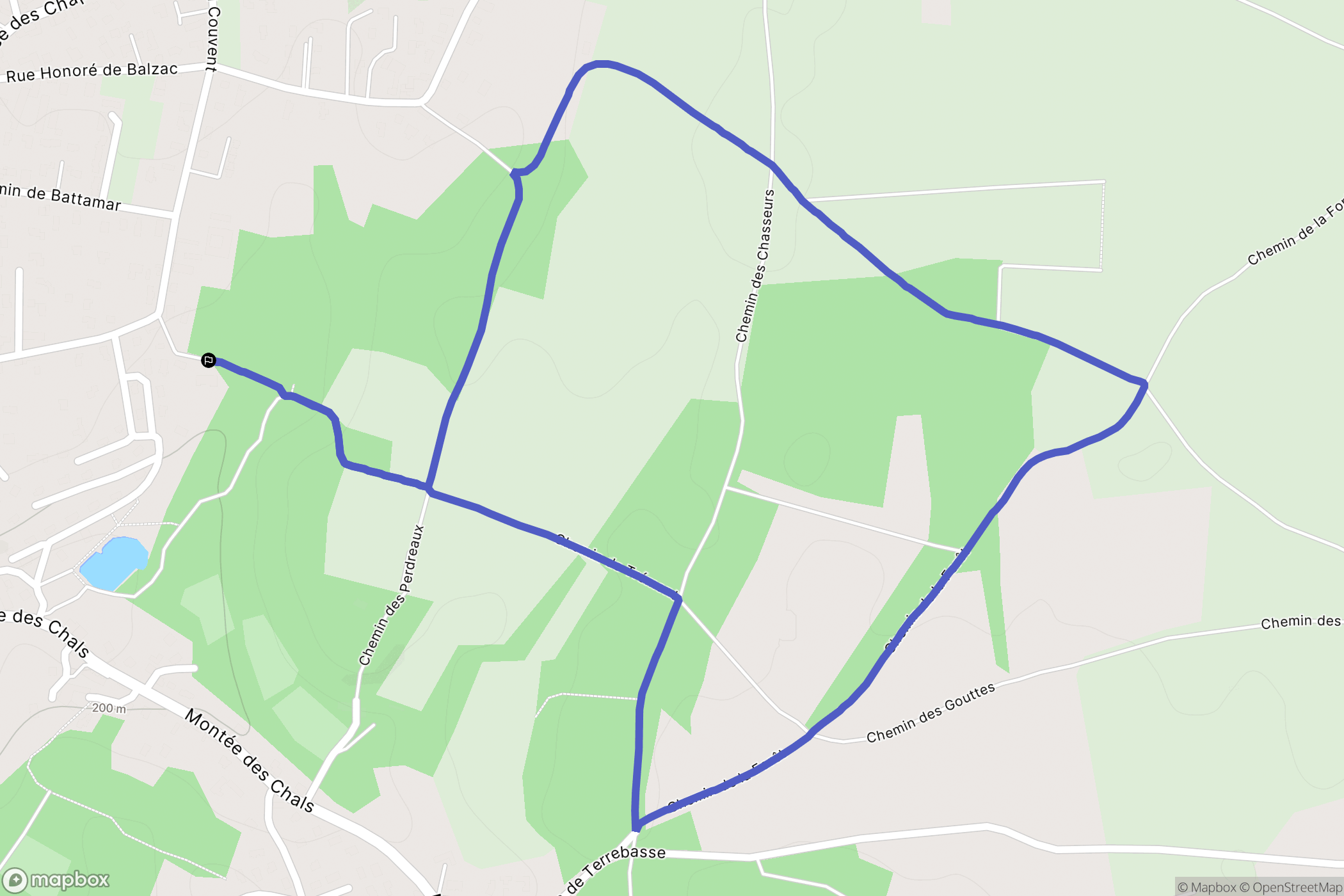 Roussillon : carte du parcours de randonnée - France