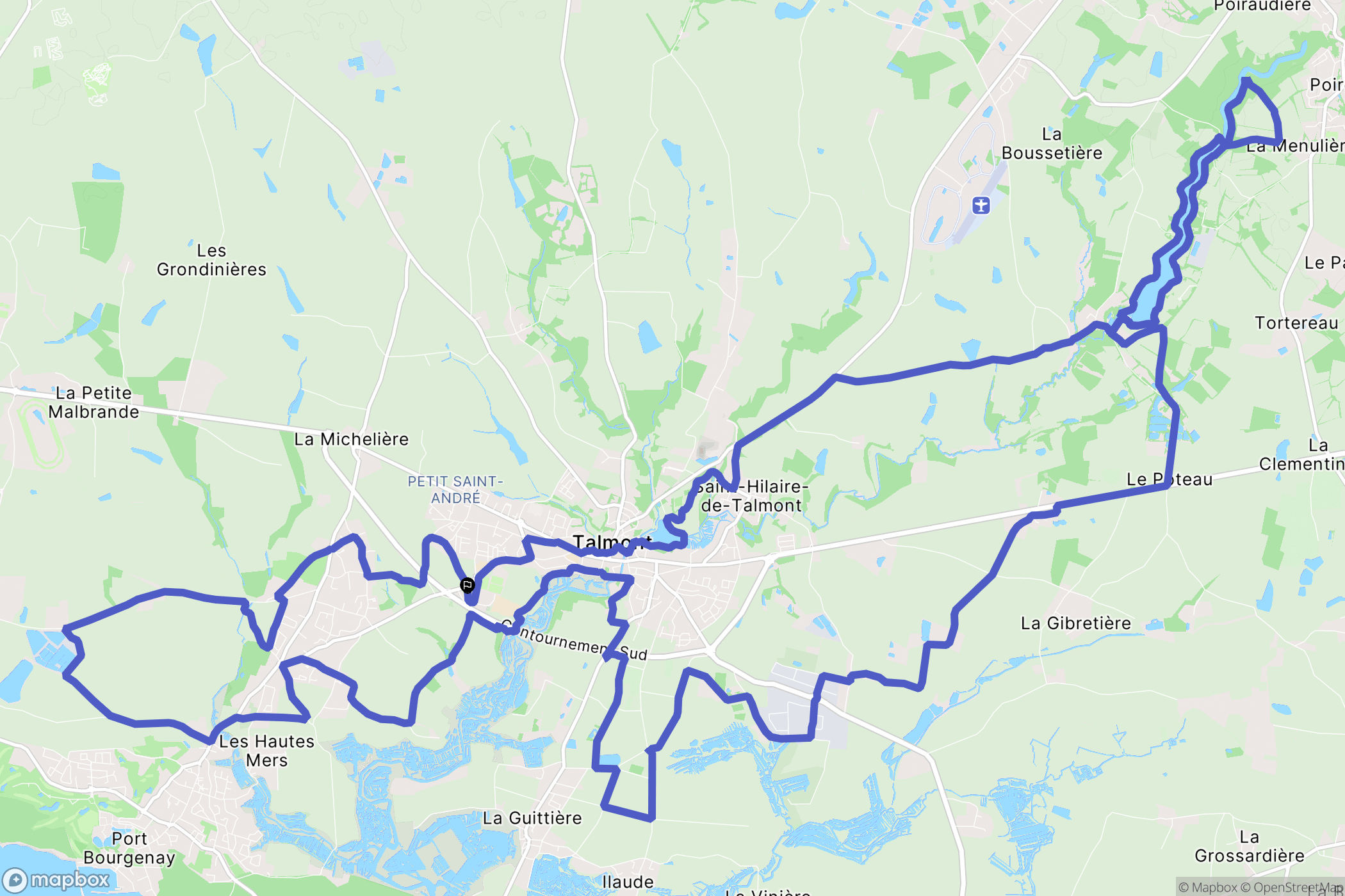 Talmont-Saint-Hilaire : carte du parcours de randonnée - France