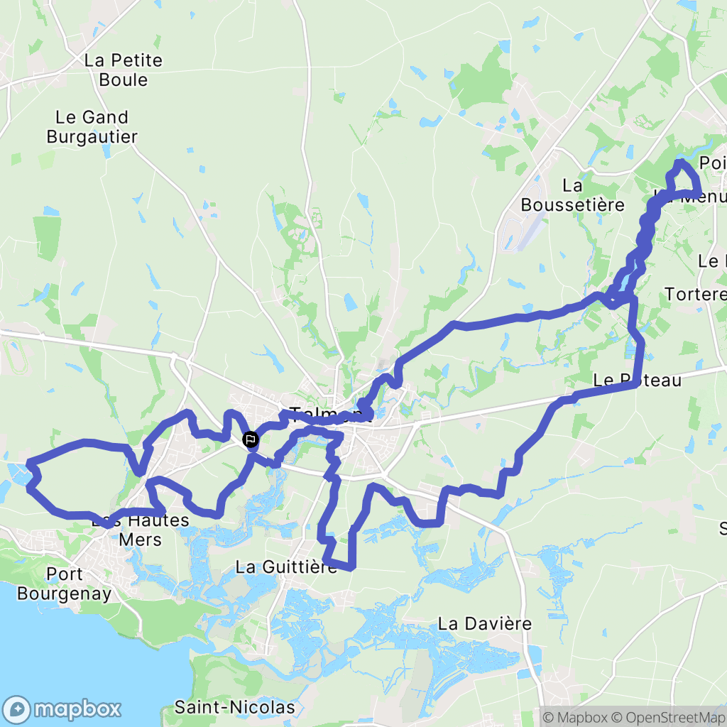 Talmont-Saint-Hilaire : carte du parcours de randonnée - France