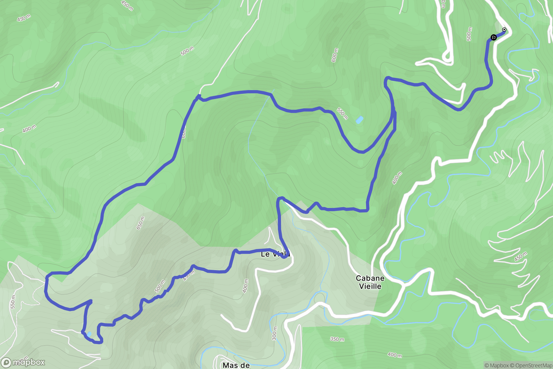 Saint-Martial : carte du parcours de randonnée - France