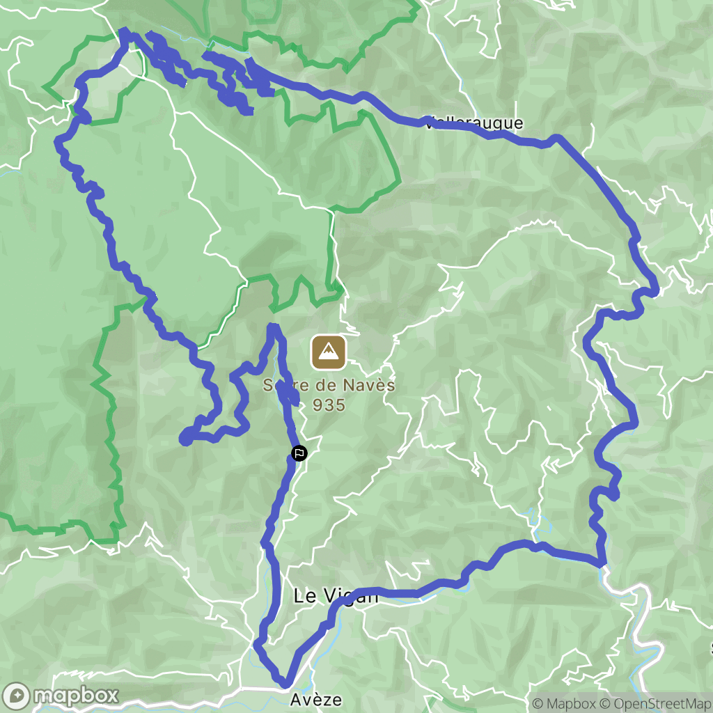 Arphy : carte du parcours de randonnée - France