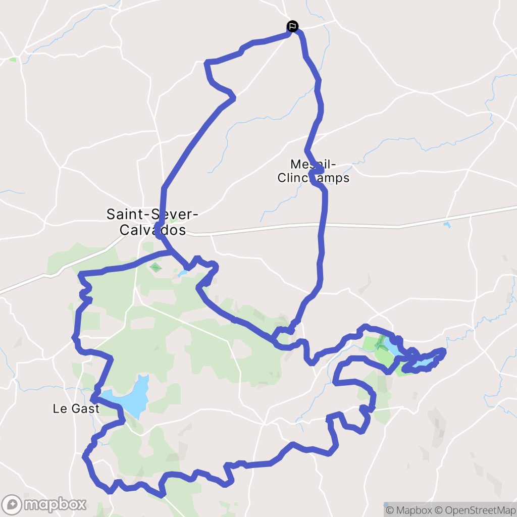Landelles-et-Coupigny : carte du parcours de randonnée - France