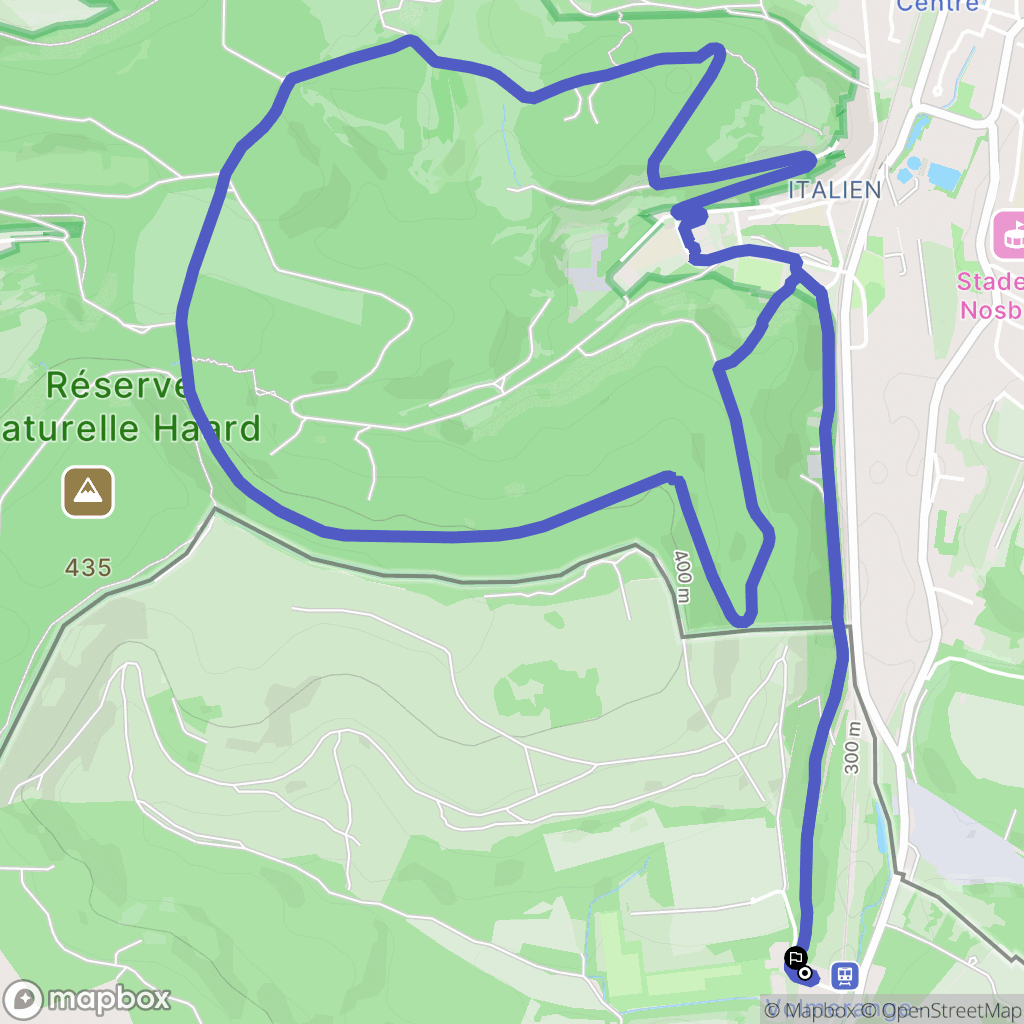 Volmerange-les-Mines : carte du parcours de randonnée - France