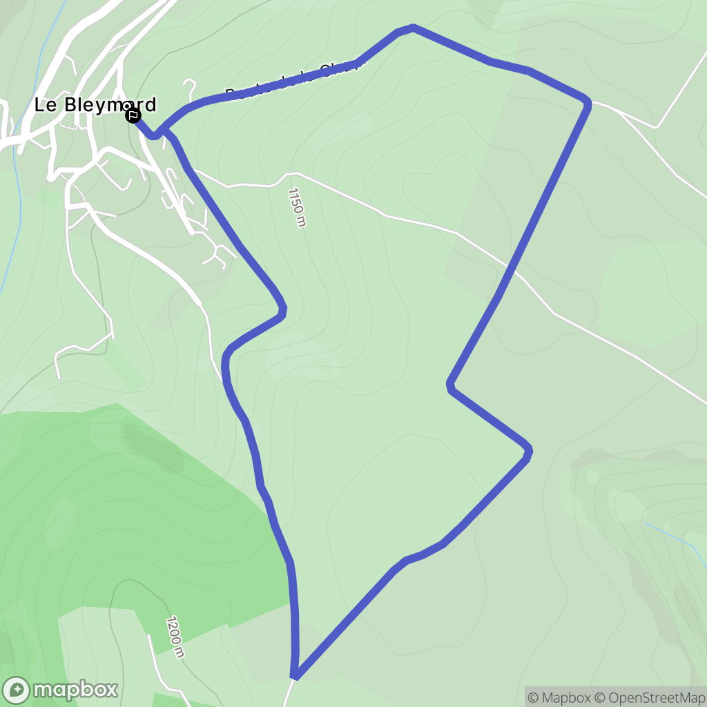 Mont Lozère et Goulet : carte du parcours de randonnée - France