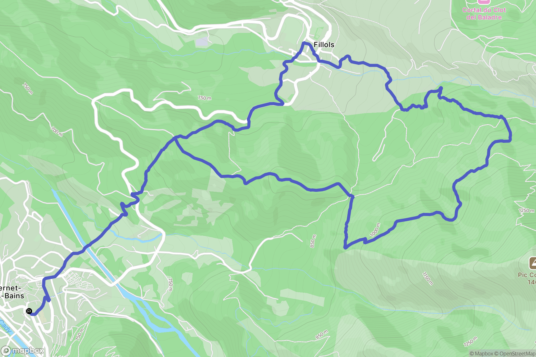 Vernet-les-Bains: routekaart voor buitenactiviteiten - France