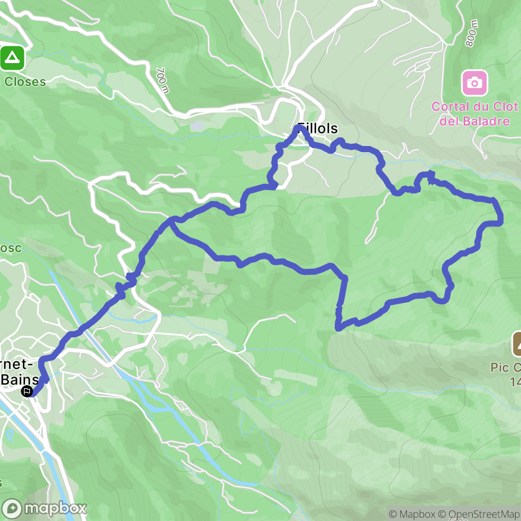 Vernet-les-Bains: routekaart voor buitenactiviteiten - France
