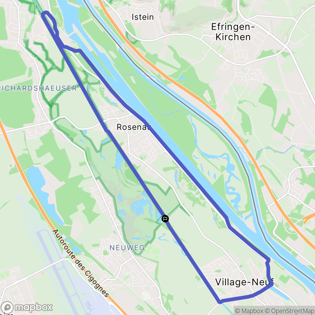 Saint-Louis : carte du parcours de randonnée - France