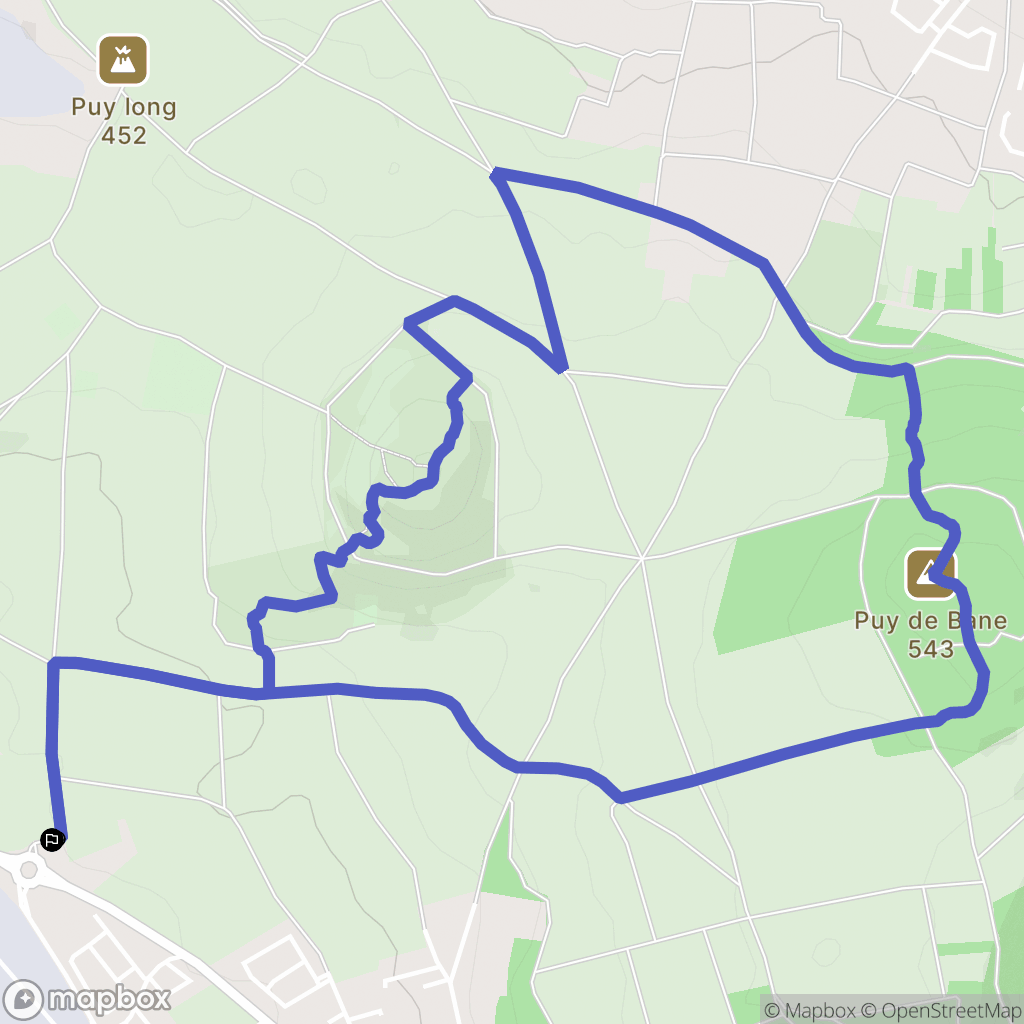 Cournon-d'Auvergne : carte du parcours de randonnée - France