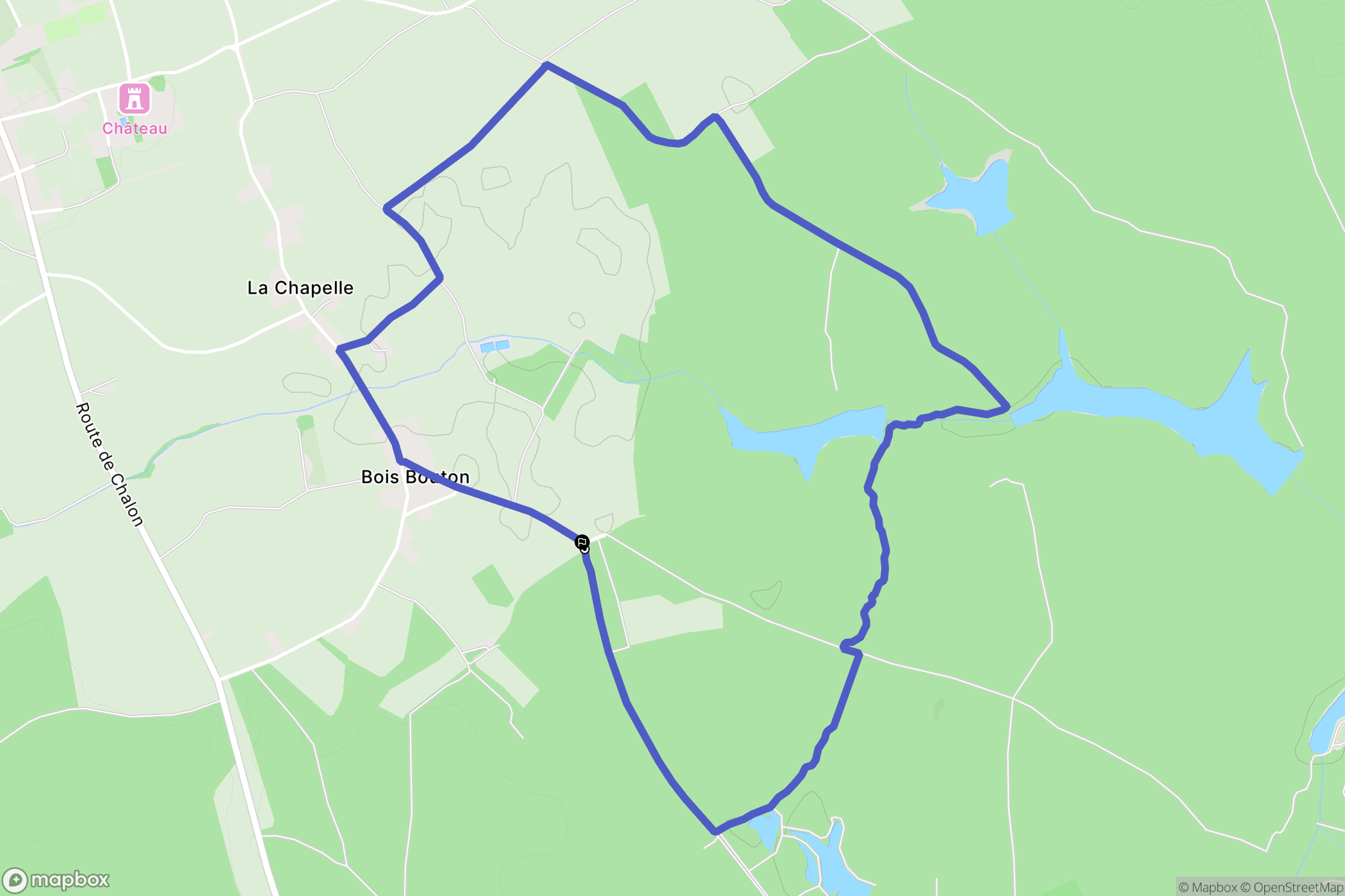 Demigny : carte du parcours de randonnée - France
