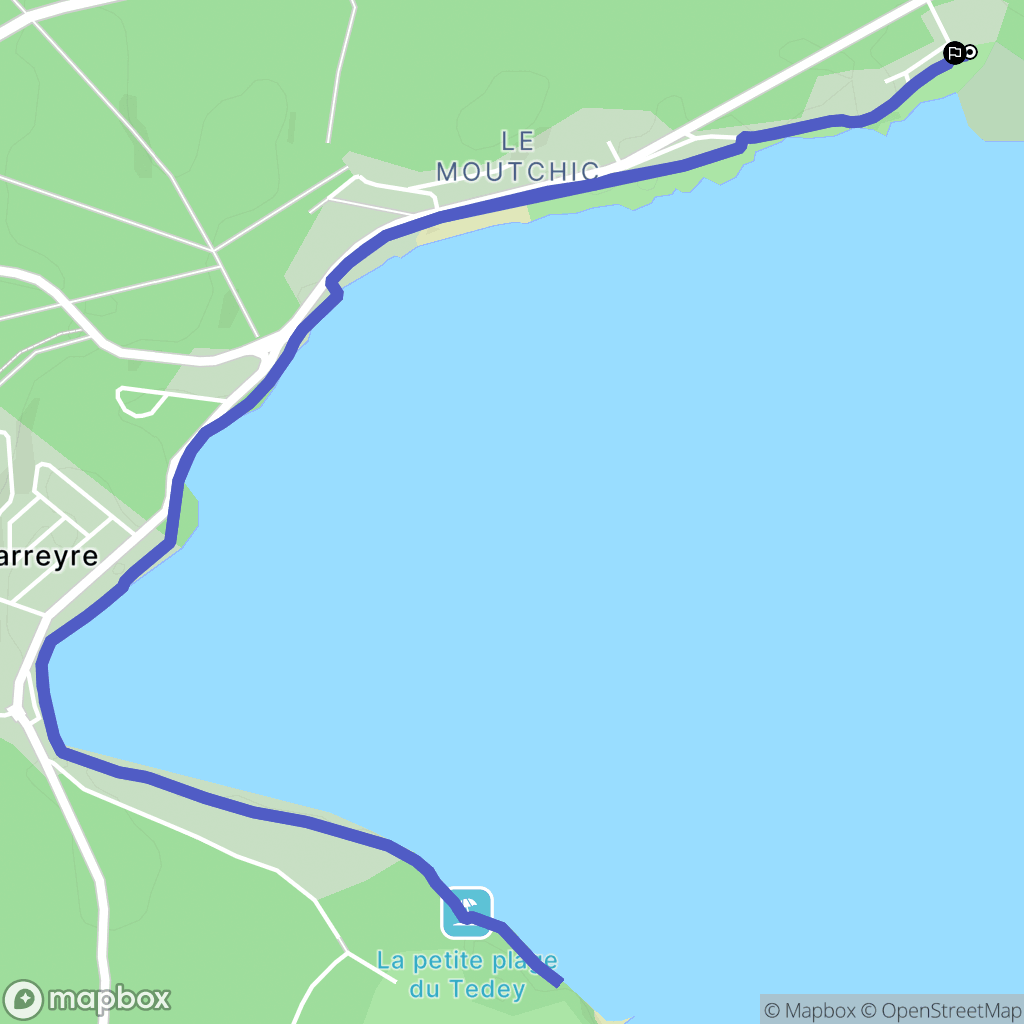 Lacanau : carte du parcours de randonnée - France