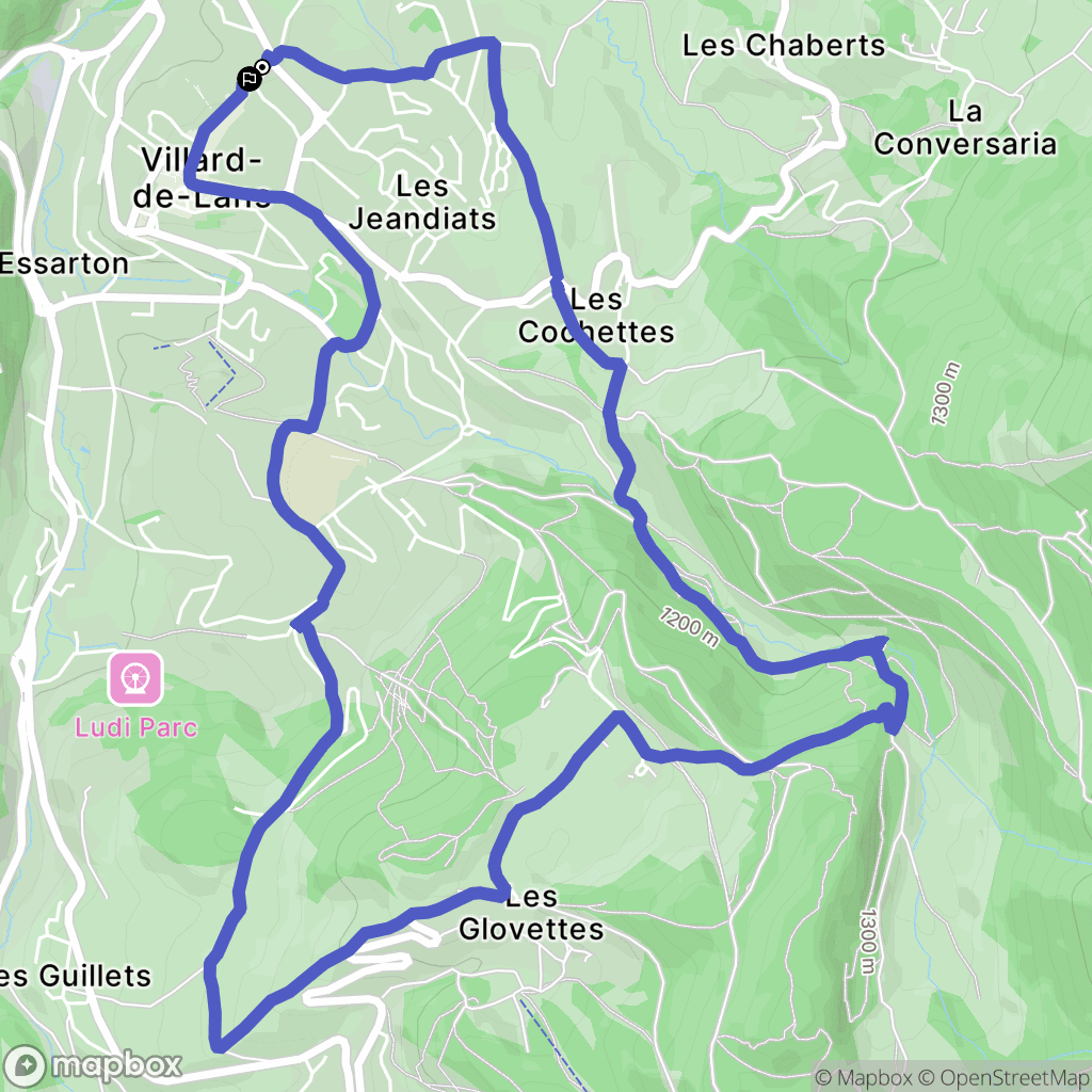 Villard-de-Lans : carte du parcours de randonnée - France
