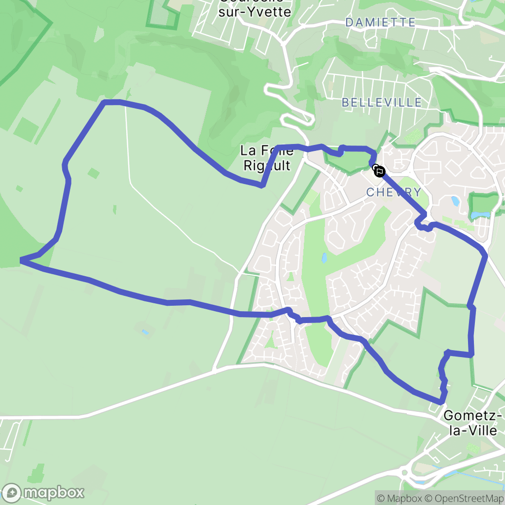 Gif-sur-Yvette : carte du parcours de randonnée - France