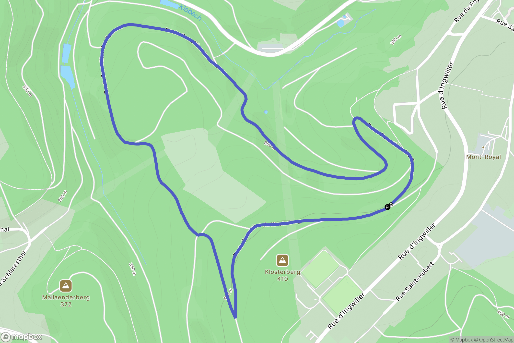 Goetzenbruck : carte du parcours de randonnée - France
