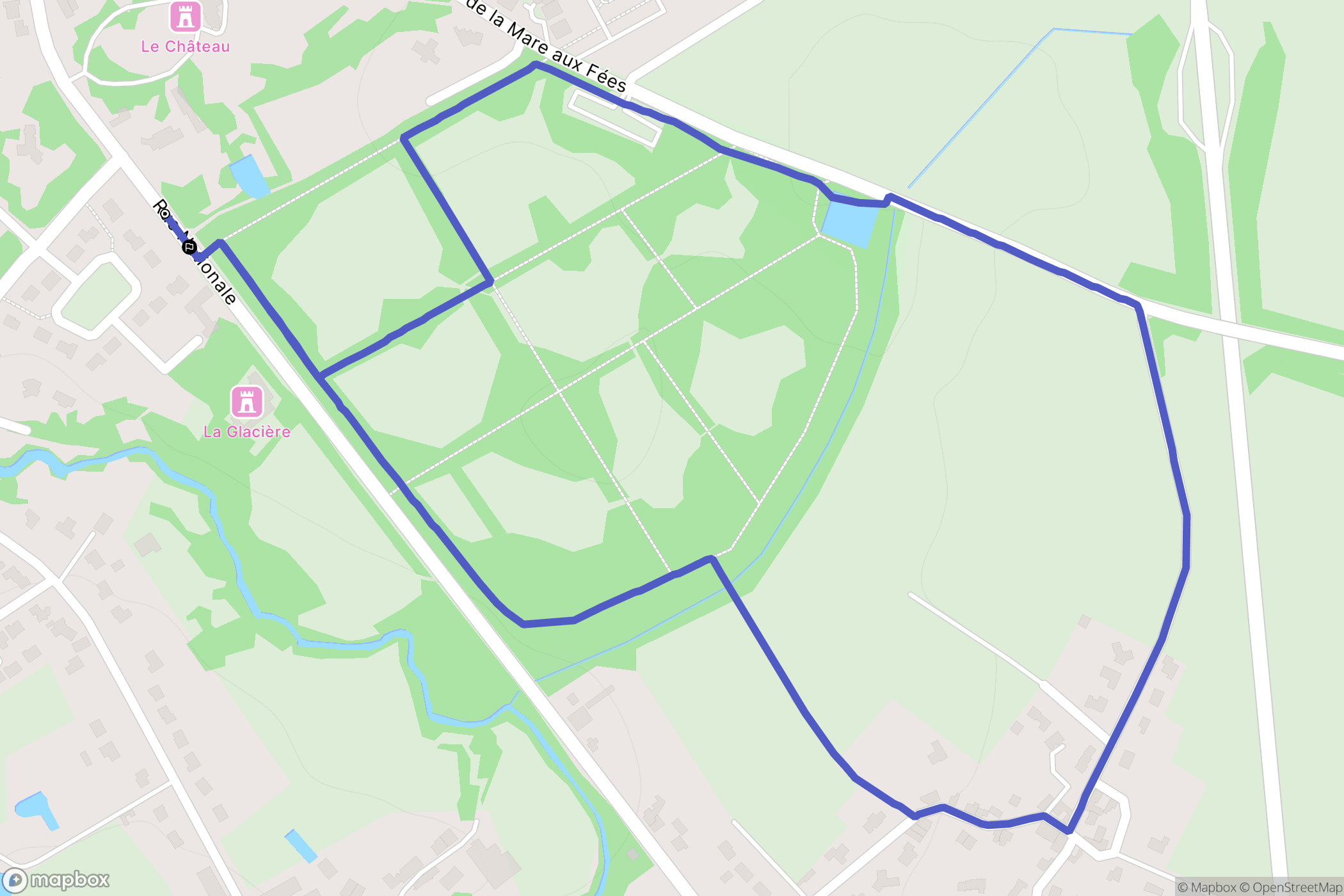 Saint-Fulgent : carte du parcours de randonnée - France